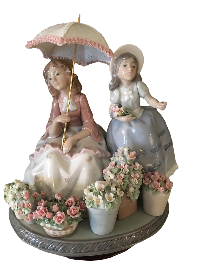 Statua Vendendo fiori di Lladrò