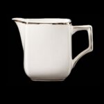 Lattiera quadrata bianca Vela Filo platino Richard Ginori