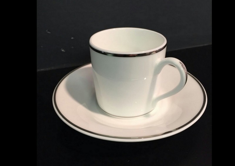 Set 6 tazze caffè Antinea Filo Platino Richard Ginori