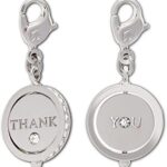 Collana Charm Thank You Swarovski con cordoncino
