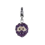 Collana Charm Blueberry Swarovski con cordoncino