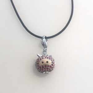 Collana Charm Tomato Swarovski con cordoncino