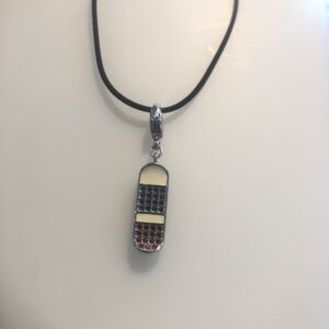 Collana Charm Skateboard Swarovski con cordoncino