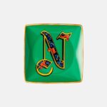 Piattino Holiday Alphabet Versace con iniziali