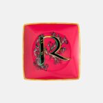 Piattino Holiday Alphabet Versace con iniziali