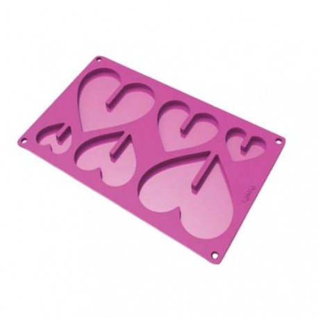 Stampo 3D cuore in cioccolata Lekuè