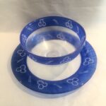 Set coppa + centro Fiori Blu Kosta Boda