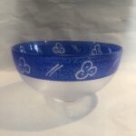 Set coppa + centro Fiori Blu Kosta Boda