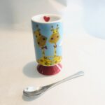 Porta uovo con cucchiaino Giraffa Eggciting Fontebasso