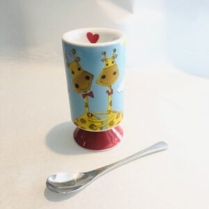 Porta uovo con cucchiaino Giraffa Eggciting Fontebasso