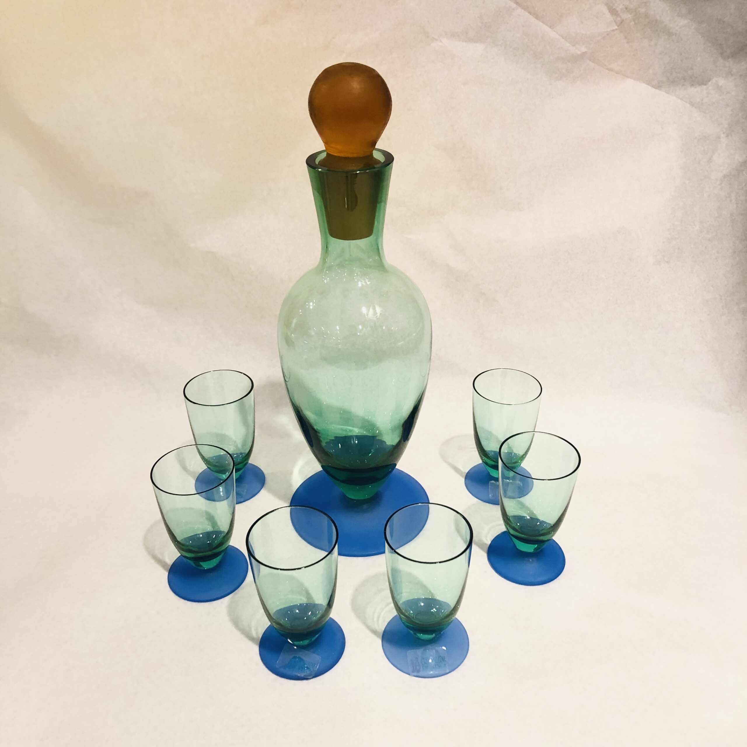 Set bottiglia e liquorini Cristallerie De Vence