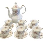 Set 6 tazze caffè con caffettiera Paragon Victorian Rose Queen